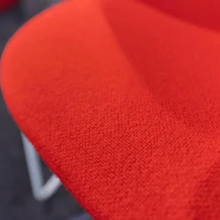 Alias Stuhlsets|2er-Set Stühle Taormina Bezug B Weiss Tonus Rot 130/A019 KN10 Kufengestell Stahl Lackierter