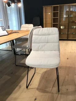 Tonon Stuhlsets|5er-Set Stühle Und Bank Swing Light Stoff Privileg 3 Und 4 Grau Beige Gestell Stahl Braun Brüniert