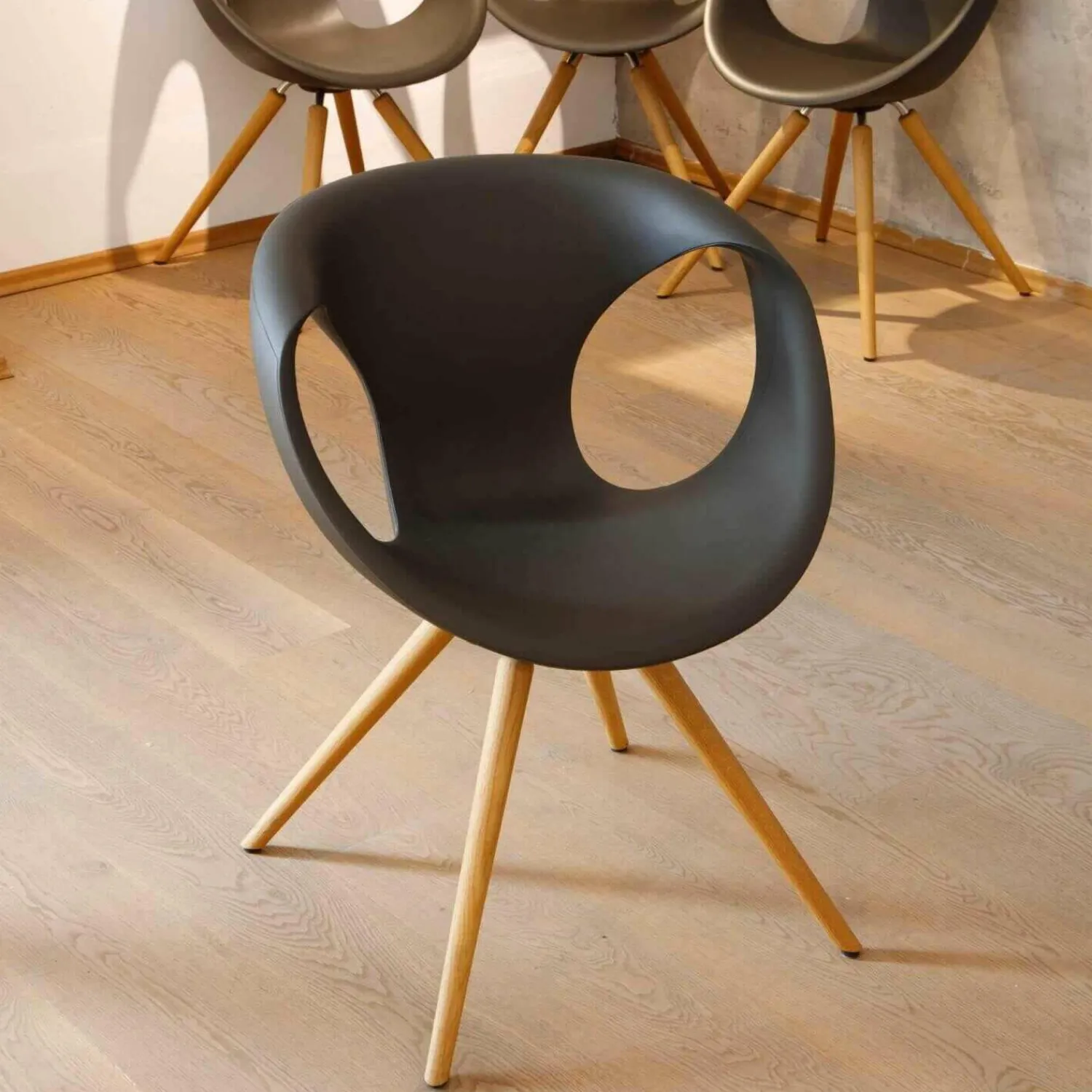 Tonon Stuhlsets|4er-Set Stühle Up Chair Schale Soft Touch X15 Gestell Massiv Geölt