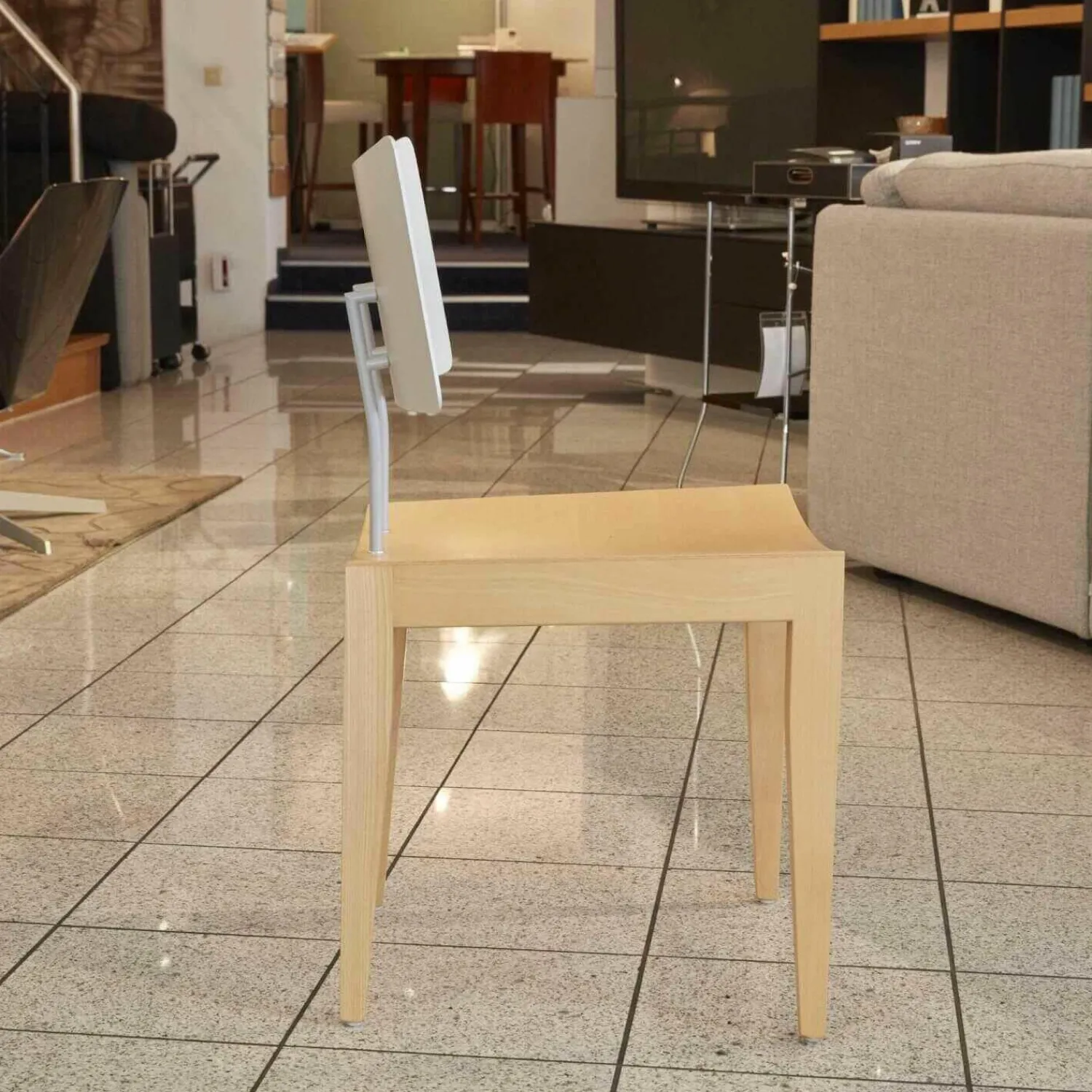 Tonon Stuhlsets|4er-Set Stuhl 711-25 Sitz Sperrholz Buche Rücken Edelstahl