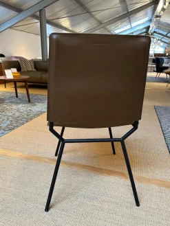 Walter Knoll Stuhlsets|Einzelstühle|6er-Set Stuhl Aisuu 1220 Sattelleder Khaki Grün Braun Gestell Metall Schwarz