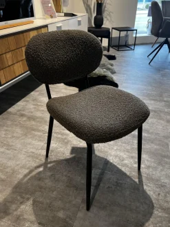 Raum.Freunde Stuhlsets|6er-Set Stuhl Bouc Stoff Ascot Mouse Grau Schwarz 4 Fuß Schwarz Pulverbeschichtet