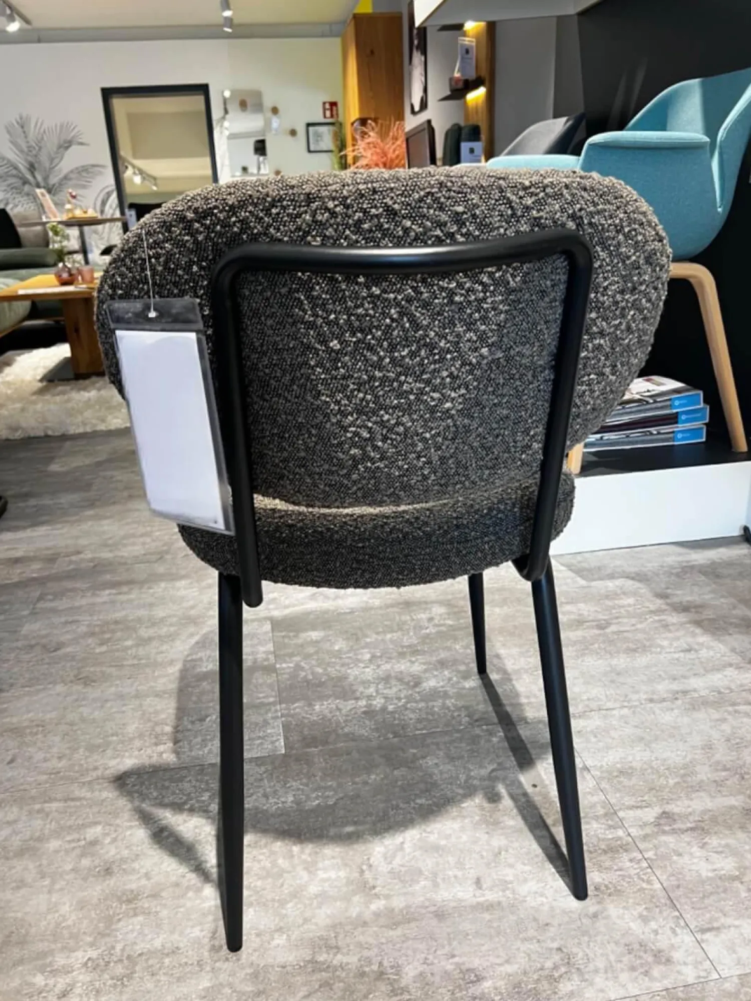 Raum.Freunde Stuhlsets|6er-Set Stuhl Bouc Stoff Ascot Mouse Grau Schwarz 4 Fuß Schwarz Pulverbeschichtet