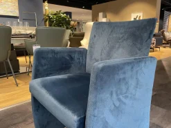 Bacher Stuhlsets|2er-Set Stuhl Brandon A Stoff Royalblue Blau Rahmen Lack Matt Schwarz Mit Doppelrollen Schwarz