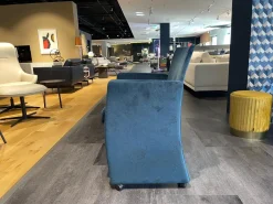 Bacher Stuhlsets|2er-Set Stuhl Brandon A Stoff Royalblue Blau Rahmen Lack Matt Schwarz Mit Doppelrollen Schwarz