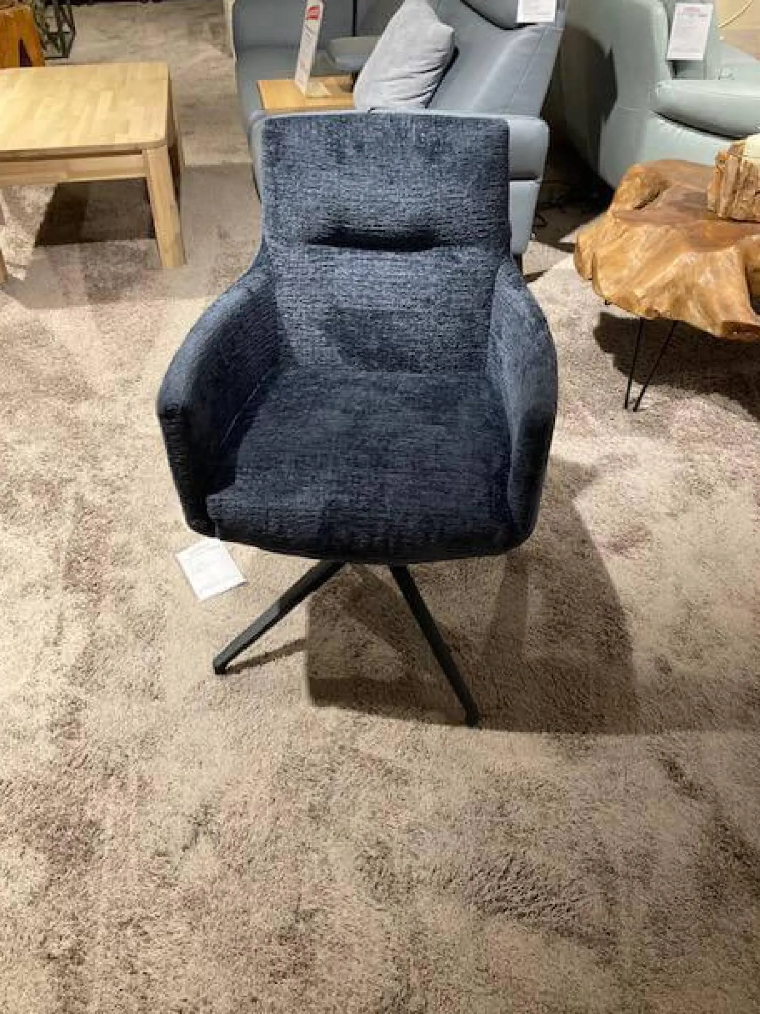 Natura Stuhlsets|6er-Set Stuhl Calgary Stoff Fusion Niagara 158 & Indigo 90 Blau