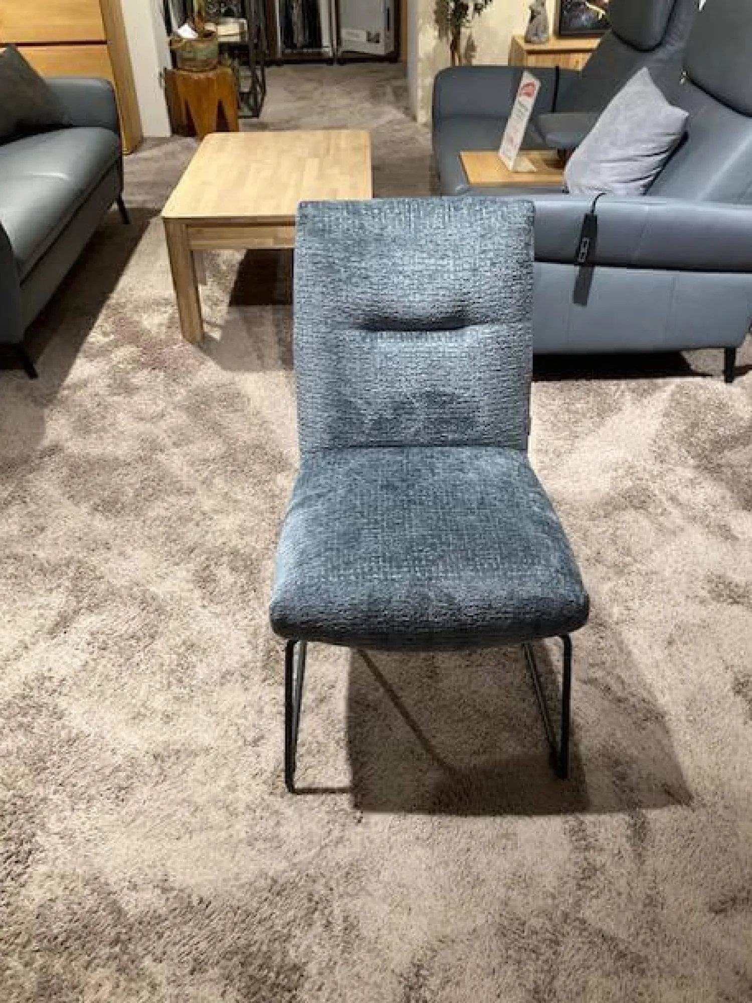 Natura Stuhlsets|6er-Set Stuhl Calgary Stoff Fusion Niagara 158 & Indigo 90 Blau