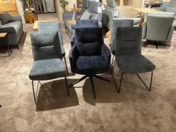 Natura Stuhlsets|6er-Set Stuhl Calgary Stoff Fusion Niagara 158 & Indigo 90 Blau