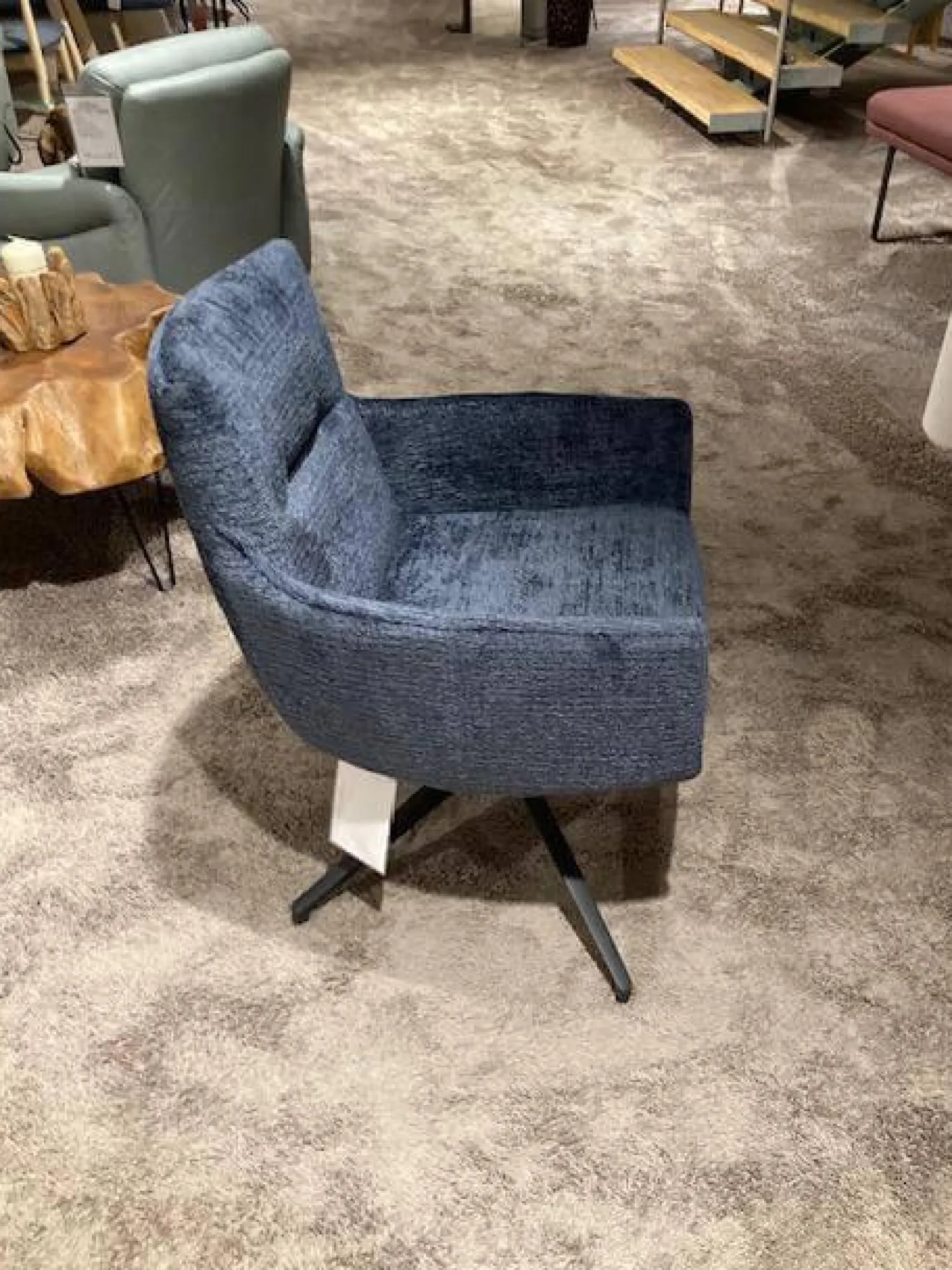 Natura Stuhlsets|6er-Set Stuhl Calgary Stoff Fusion Niagara 158 & Indigo 90 Blau