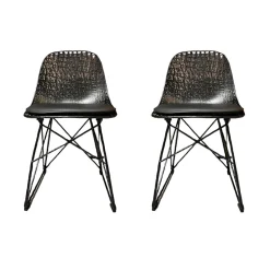 Moooi Stuhlsets|2er-Set Stuhl Carbon Chair Schwarz Mit Kissen