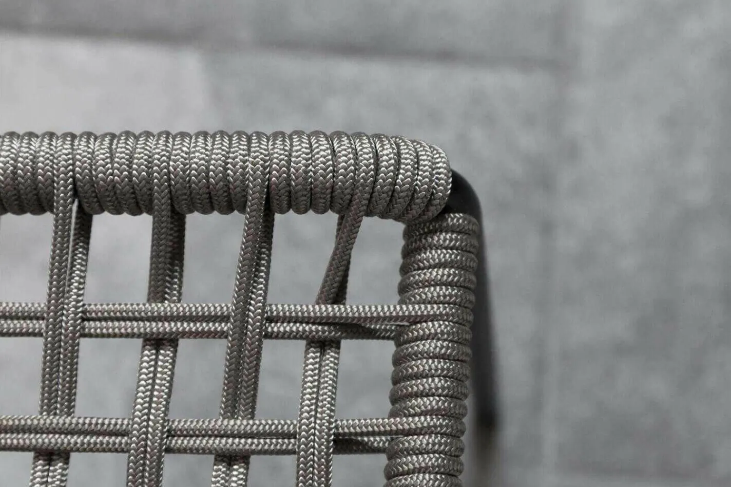 Tonon Stuhlsets|2er-Set Stuhl Corda Chair Handgeflochtene Sitzfläche Stoff Kevlar Hellgrau