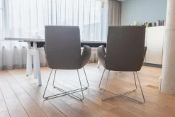 COR Stuhlsets|2er-Set Stuhl dia Leder 172 Trüffel Grau 9081