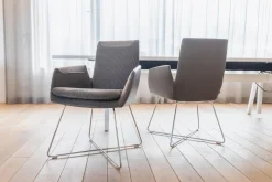 COR Stuhlsets|2er-Set Stuhl dia Leder 172 Trüffel Grau 9081