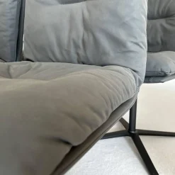 Hülsta Stuhlsets|6er-Set Stuhl D 27 Leder Nubuk Touch 5617 Schwarz Drehgestell Metall Schwarz Pulverbeschichtet