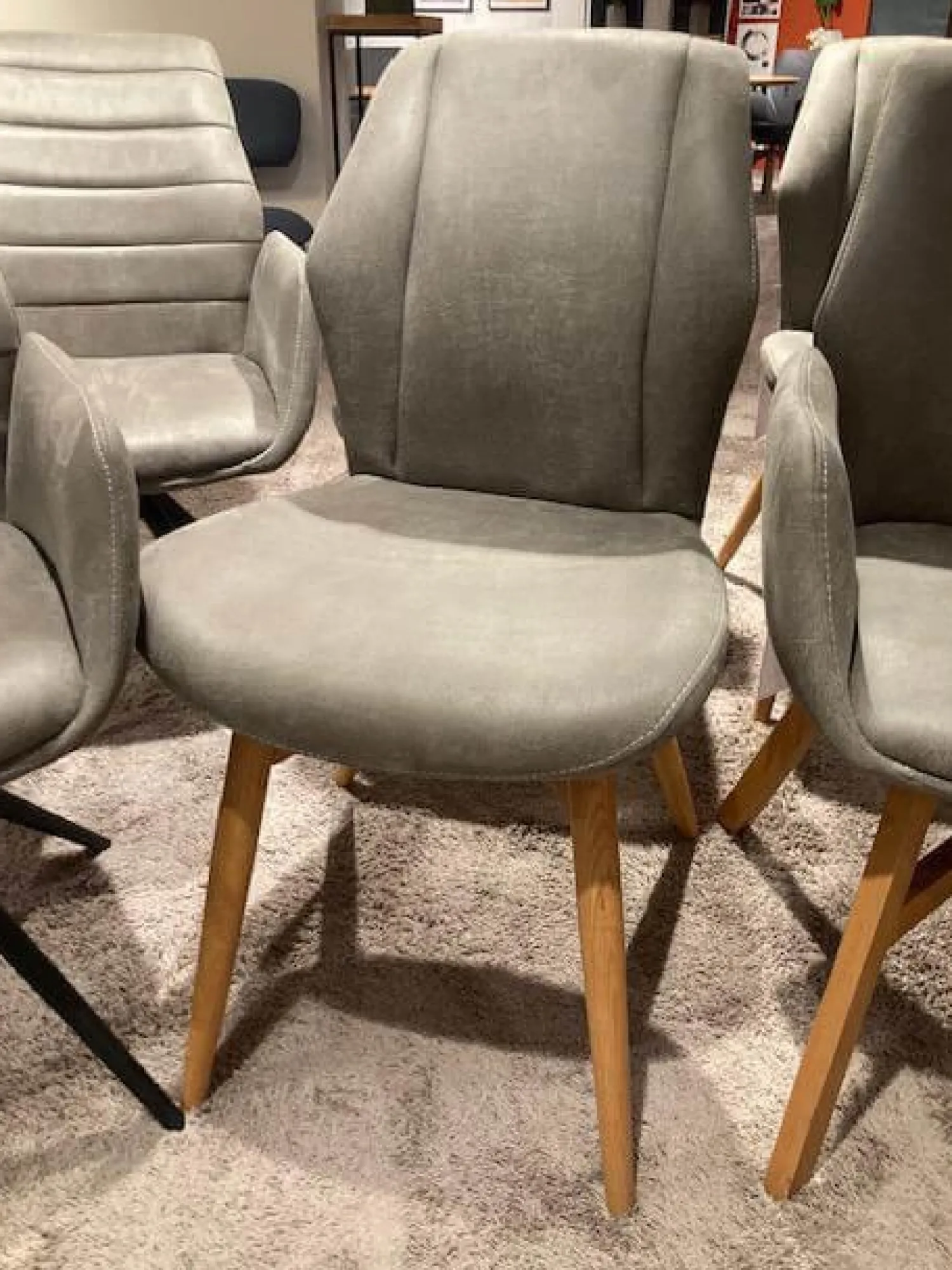 Natura Stuhlsets|8er-Set Stuhl Dalyan Stoff Chicago Grau