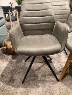 Natura Stuhlsets|8er-Set Stuhl Dalyan Stoff Chicago Grau