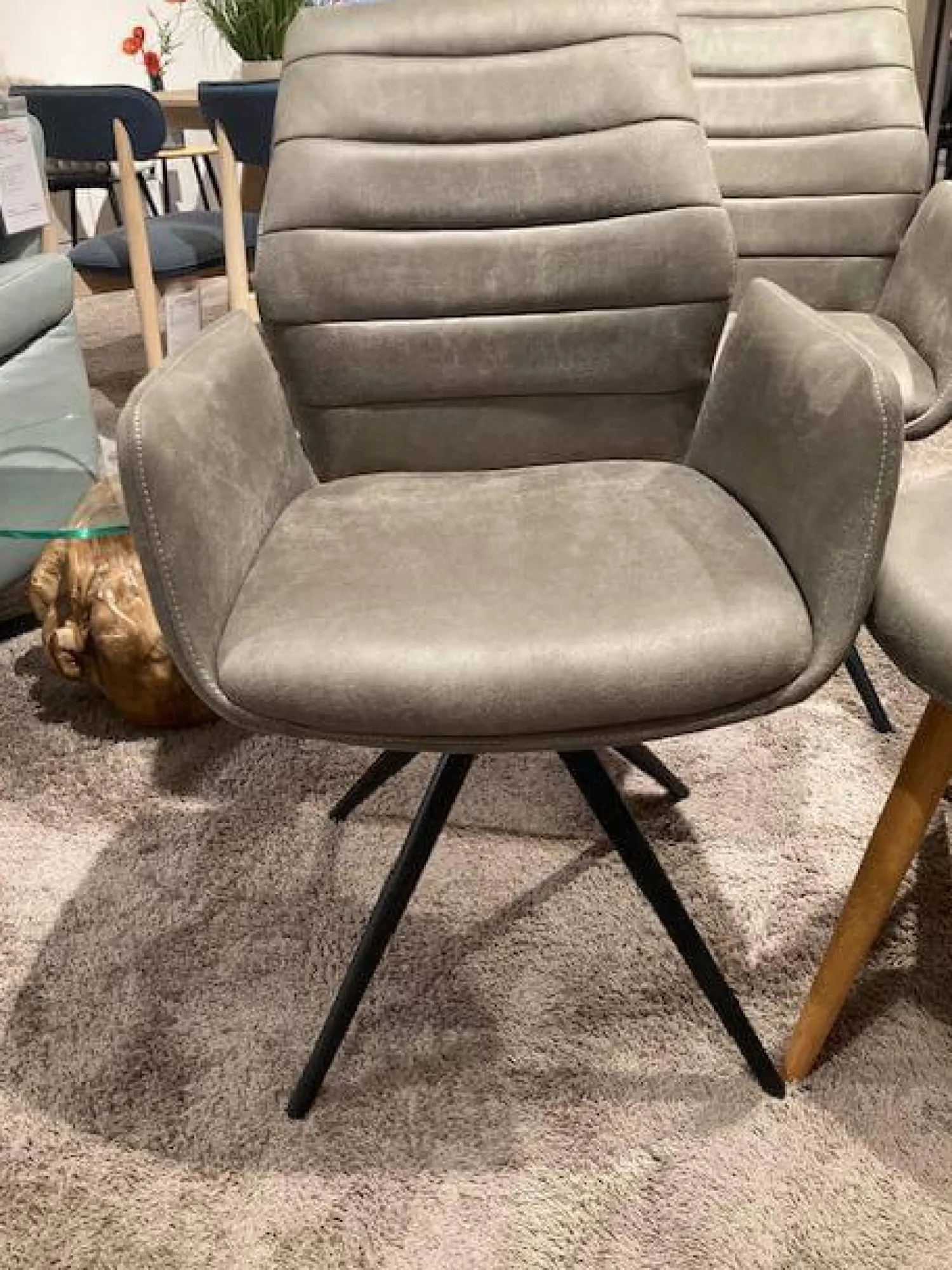 Natura Stuhlsets|8er-Set Stuhl Dalyan Stoff Chicago Grau