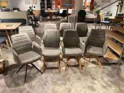 Natura Stuhlsets|8er-Set Stuhl Dalyan Stoff Chicago Grau