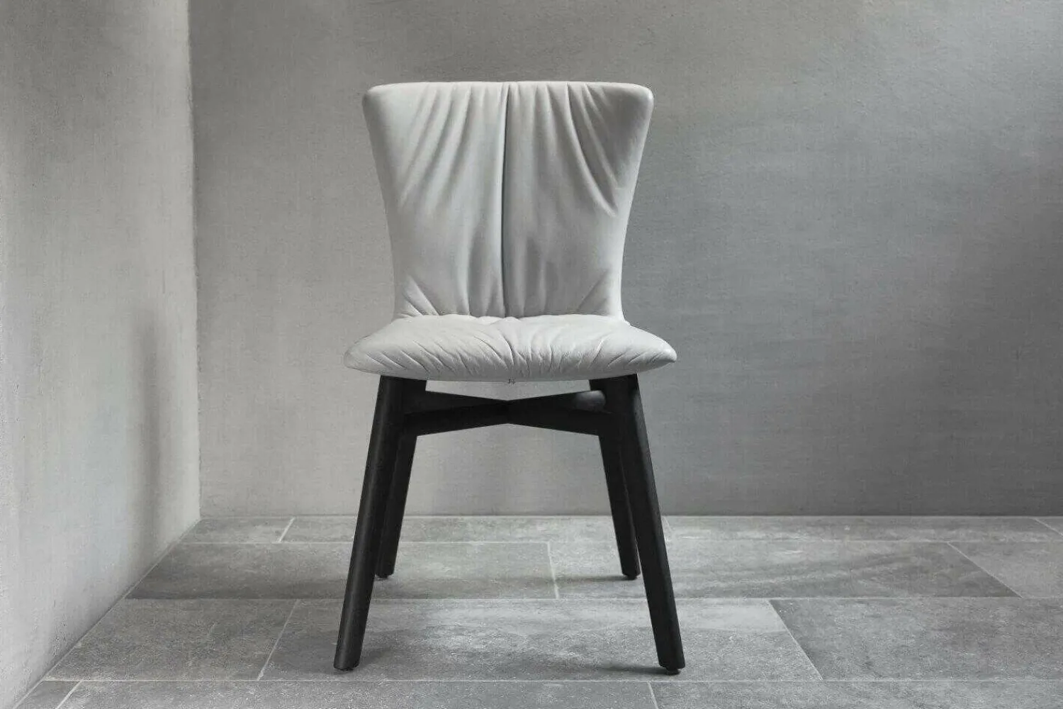 Draenert Stuhlsets|2er-Set Stuhl Dexter 2056 ohne Armlehne Leder 2 Elmosoft Weiß