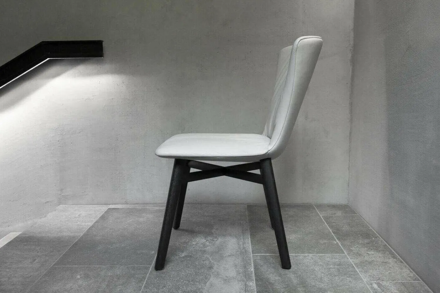 Draenert Stuhlsets|2er-Set Stuhl Dexter 2056 ohne Armlehne Leder 2 Elmosoft Weiß