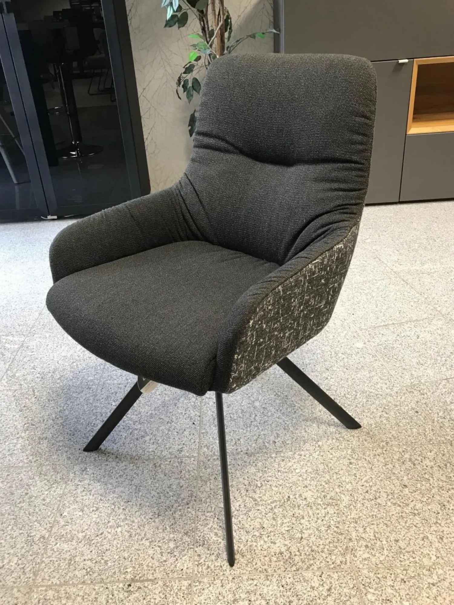 Venjakob Stuhlsets|2er-Set Stuhl Greta 2274 Stoff Innenschale Dallas Anthrazit Außenschale Enschede