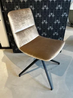 Hülsta Stuhlsets|4er-Set Stuhl H100 Stoff Velour Glänzend Champagner