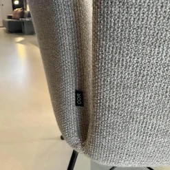 COR Stuhlsets|3er-Set Stuhl Jalis Stoff 8081 Muschel Grau Gestell Schwarz