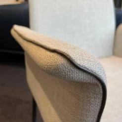 Christine Kröncke Stuhlsets|2er-Set Stuhl Jaro 200 Stoff Alina 071 Fawn Keder Leder Comfort Fango