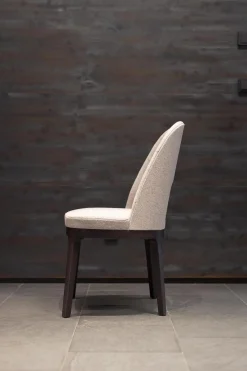 Flexform Stuhlsets|6er-Set Stuhl Judith Stoff Evelin 582 Grau Gestell Holz Schwarz