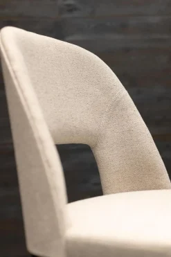 Flexform Stuhlsets|6er-Set Stuhl Judith Stoff Evelin 582 Grau Gestell Holz Schwarz