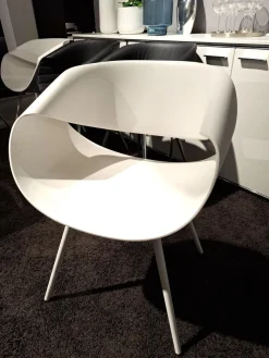 Züco Stuhlsets|6er-Set Stuhl Little Perillo Leder Premium Schwarz Kunststoff Weiß