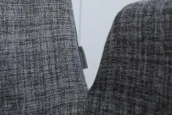 Walter Knoll Stuhlsets|2er-Set Stuhl Liz Mit Und Ohne Armlehne Stoff TAO 7734 Grau Gestell Stahl Pulverbeschichtet