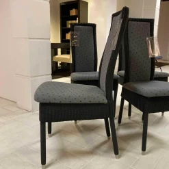 Accente Stuhlsets|4er-Set Stuhl Loom Buche Anthrazit Umwickelt mit Loomgeflecht