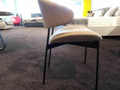 More Stuhlsets|2er-Set Stuhl Luz Stoff Sahara Beige Gestell Schwarz