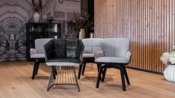 Freifrau Stuhlsets|4er-Set Stuhl Marla Armchair Low Bezug Stoff Opera Pepper Marla Armchair High Bezug Leder Orient Ebony 80001