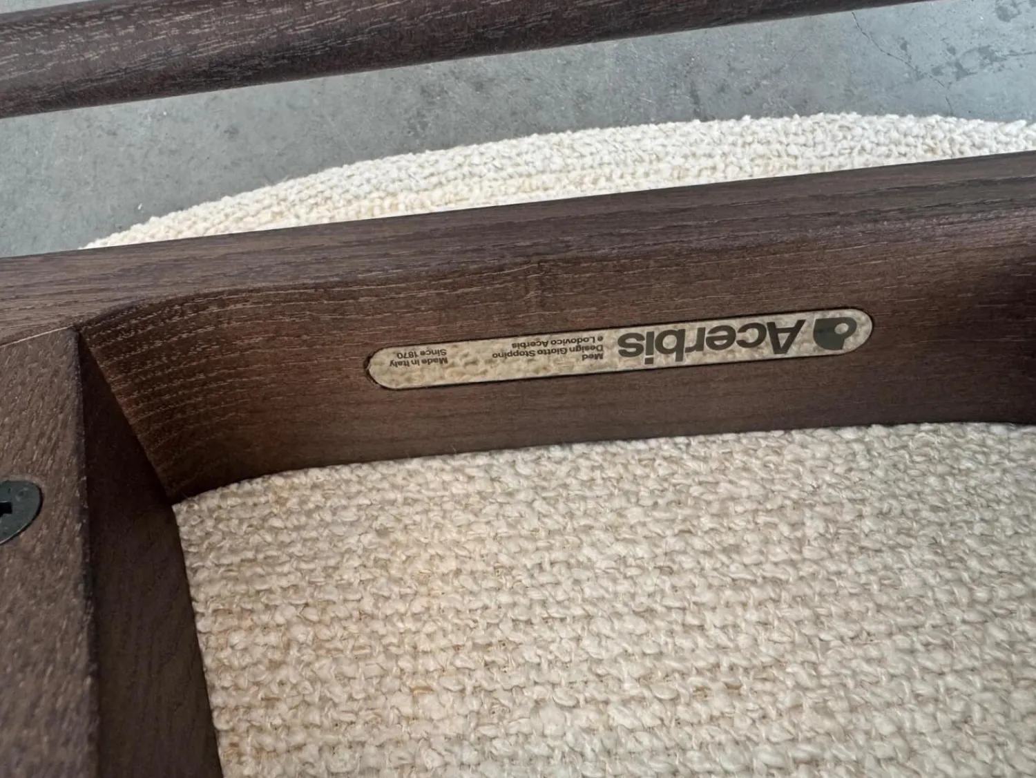 Acerbis Stuhlsets|6er-Set Stuhl Med Stoff G Moss 04 R648 Beige Gestell Nussbaum Dunkel Gebeizt