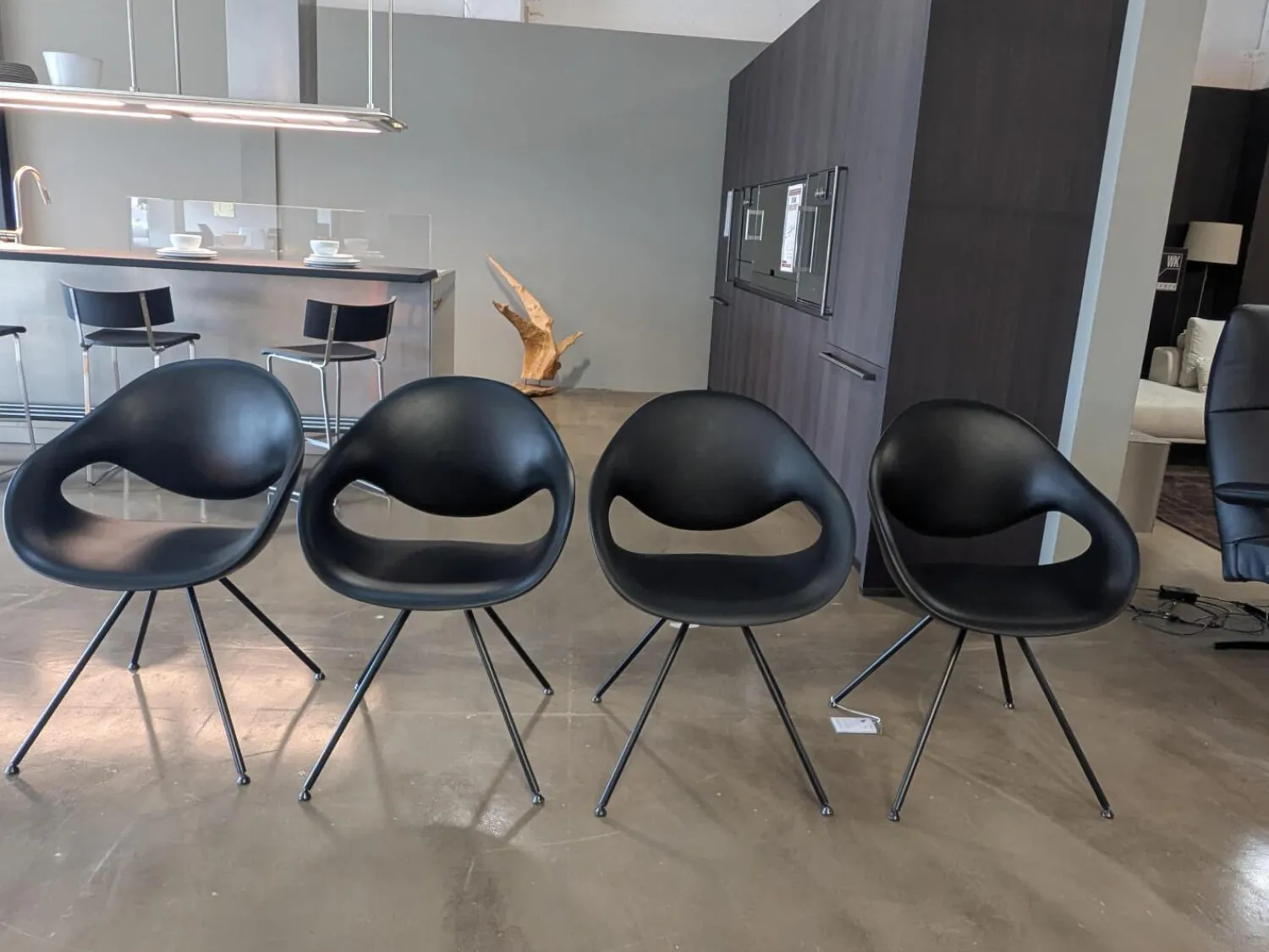 Tonon Stuhlsets|4er-Set Stuhl Moon Integralschaum Schwarz Füße Schwarz