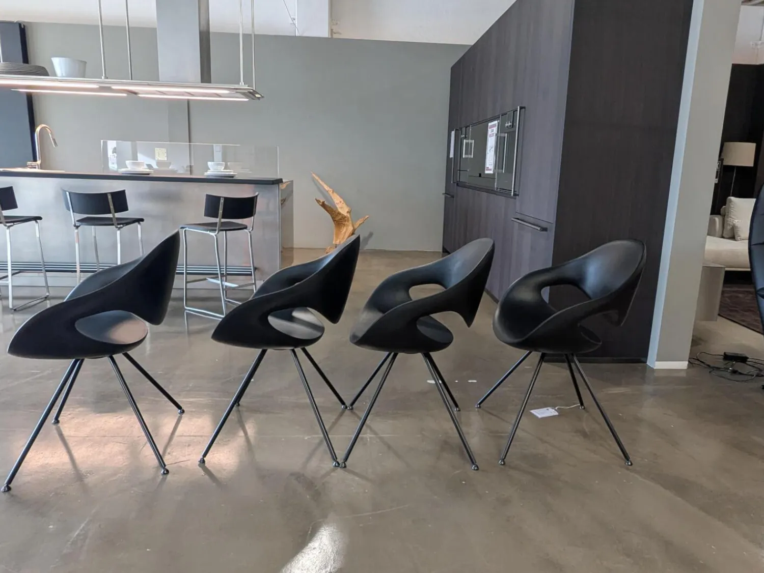 Tonon Stuhlsets|4er-Set Stuhl Moon Integralschaum Schwarz Füße Schwarz