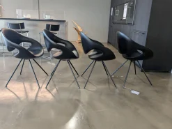 Tonon Stuhlsets|4er-Set Stuhl Moon Integralschaum Schwarz Füße Schwarz