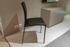 Draenert Stuhlsets|2er-Set Stuhl Nobile Soft Leder 740013 Dunkelbraun Gestell Dunkelbronze