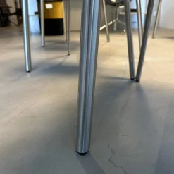 Lavida Stuhlsets|6er-Set Stuhl Oscar Leder Nature Smog Toledo Nero Schwarz Ovalruhr Fuß Edelstahl Matt