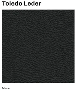 Lavida Stuhlsets|6er-Set Stuhl Oscar Leder Nature Smog Toledo Nero Schwarz Ovalruhr Fuß Edelstahl Matt