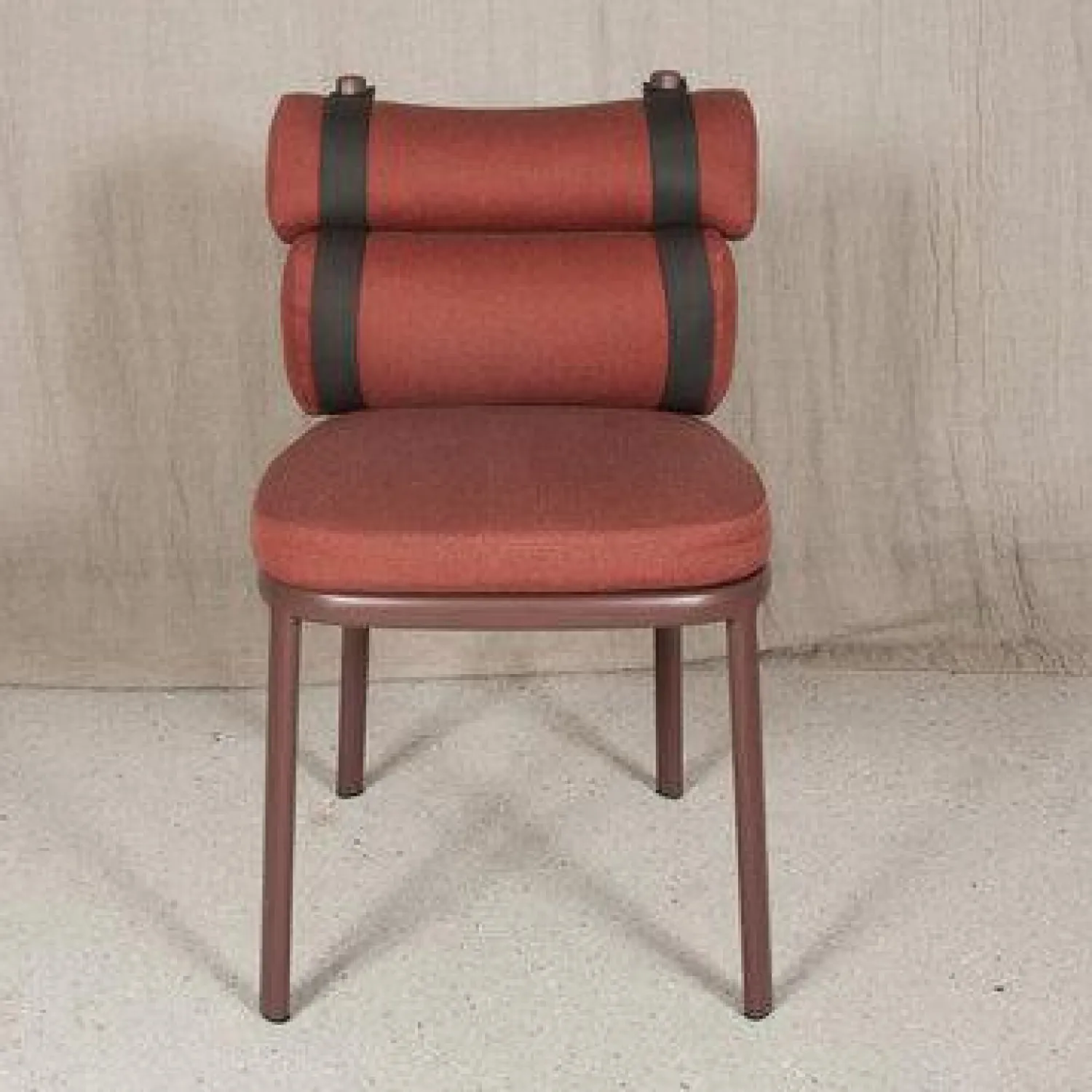 Kettal Gartenstühle|2er-Set Stuhl Outdoor Roll Stoff 308 Sandstone Laminate Gestell Sepia