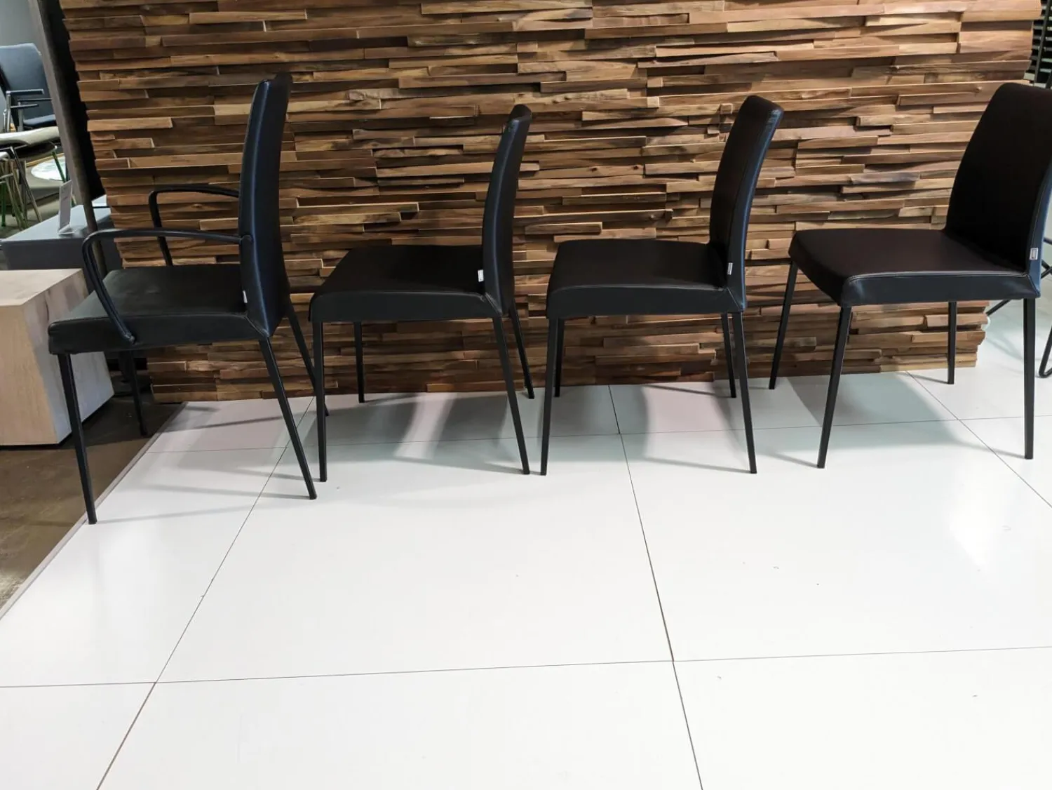 Jori Stuhlsets|6er-Set Stuhl Perla Leder Celia Nero