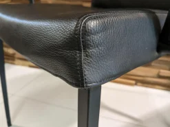 Jori Stuhlsets|6er-Set Stuhl Perla Leder Celia Nero