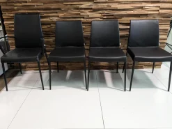 Jori Stuhlsets|6er-Set Stuhl Perla Leder Celia Nero