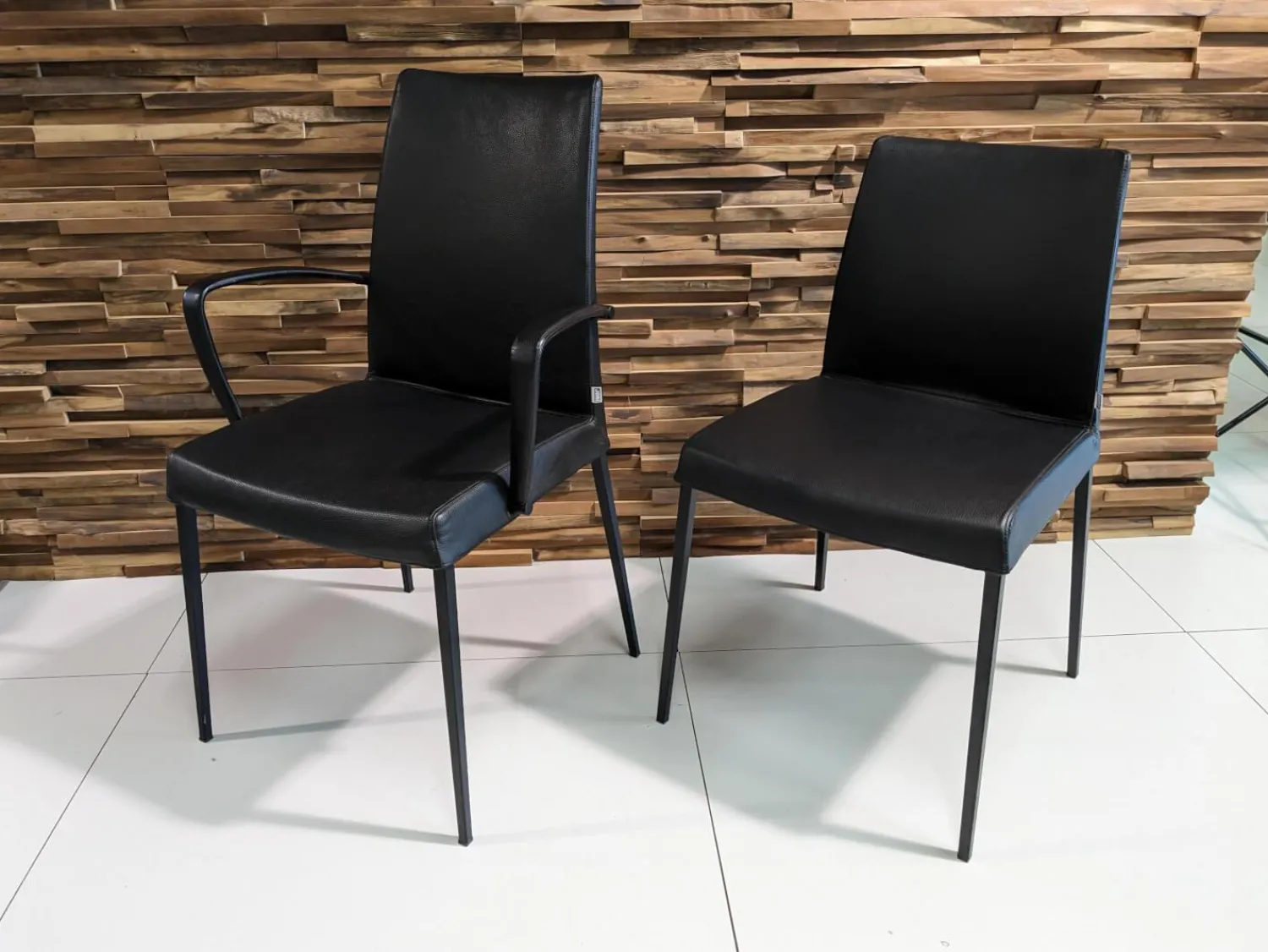 Jori Stuhlsets|6er-Set Stuhl Perla Leder Celia Nero