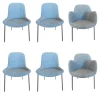 Walter Knoll Stuhlsets|6er-Set Stuhl Sheru Stoff Gaia 7886 Vintage 1435 Blue Tourmaline