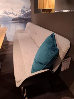 Voglauer Stuhlsets|4er-Set Stuhl Vgalvino Außen Leder Schwarz Innen Loden Grauweiß mit Bank