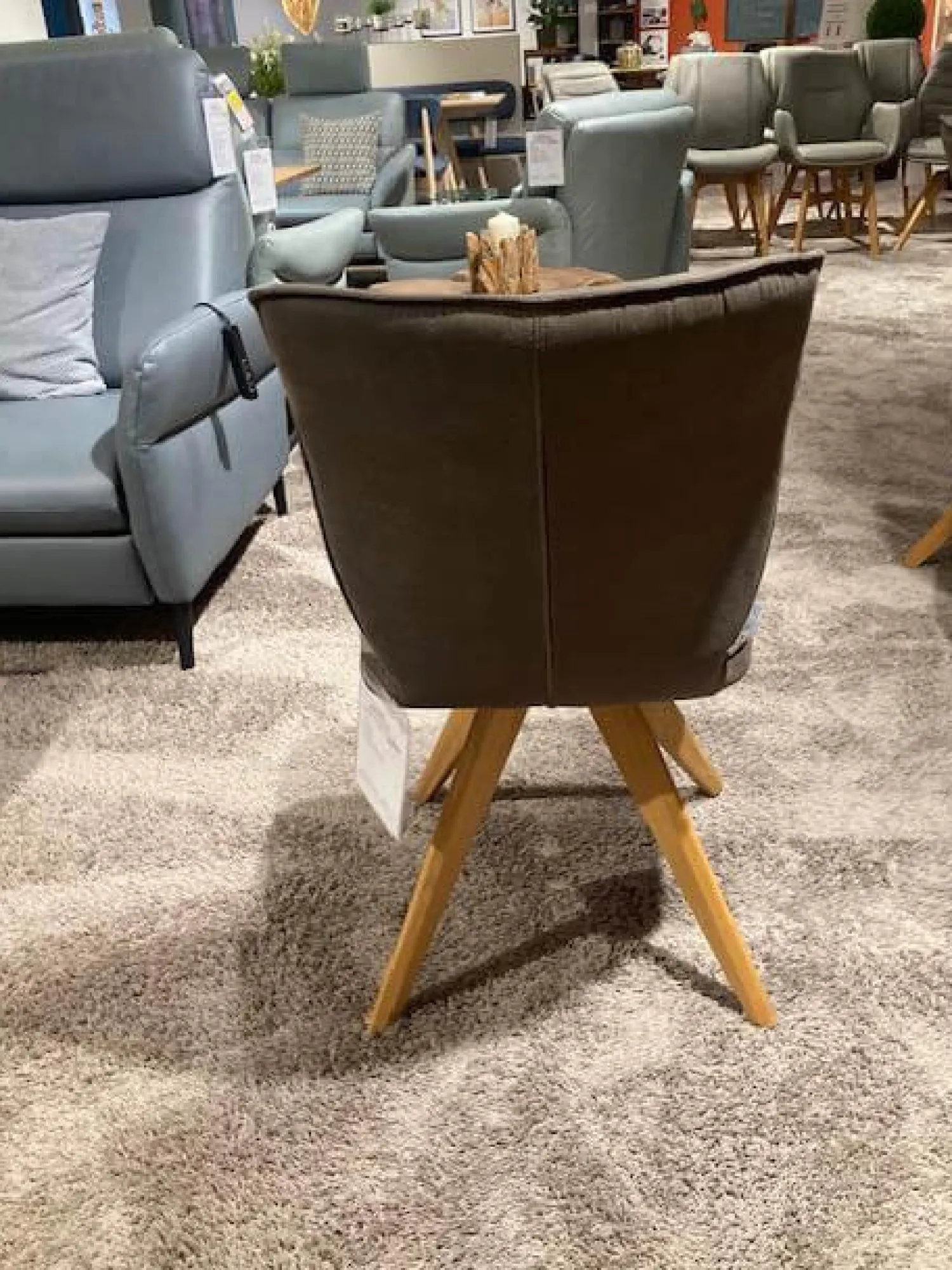 Natura Stuhlsets|6er-Set Stuhl Westmore Stoff Texel Schlamm Braun Grau